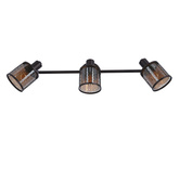 Lampa sufitowa kawowe złoto klosz bursztyn 3xE14 Canabera Candellux 93-82541