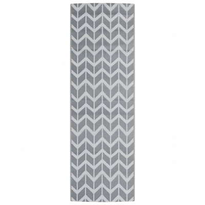 vidaXL Dywan zewnętrzny, szary, 80x250 cm, PP