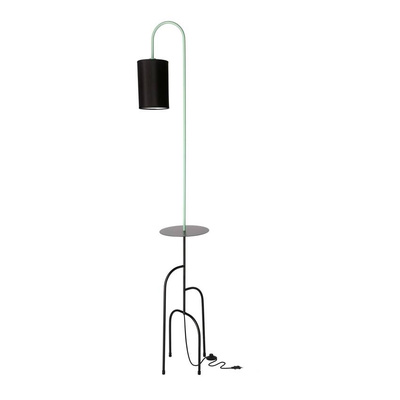 Lampa podłogowa czarno-zielona półka Ravello 51-00064