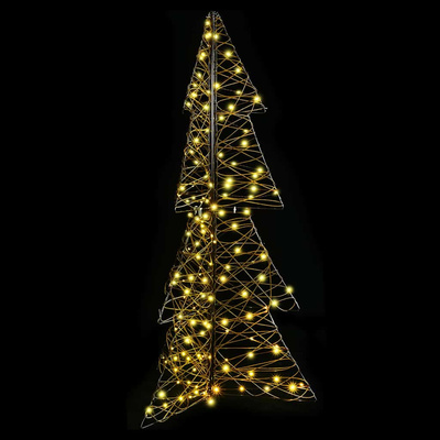 Choinka z 160 diodami LED Ciepła biel 150 cm rattan