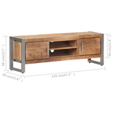 vidaXL Szafka pod TV, 120x30x40 cm, surowe drewno mango wariant 4