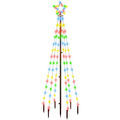vidaXL Choinka z kołkiem gruntowym, 108 kolorowych LED, 180 cm