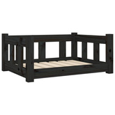 vidaXL Legowisko dla psa, czarne, 65,5x50,5x28 cm, lite drewno sosnowe model standard