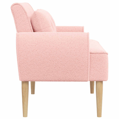 Sofa dwuosobowa z guzikowym pikowaniem różowy 117 x 67 x 77 cm