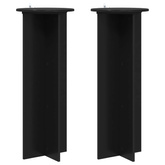 Stojak na rośliny 2 pcs Czarny ?40 x 100 cm Drewno inżynieryjne
