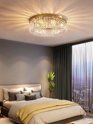 Plafon kryształowy glamour, nowoczesny 80cm złoty STELLA GOLD ADANI AD111