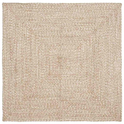 Dywany pokojowe Naturalne i białe 120 x 120 cm Juta