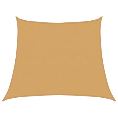 Żagiel przeciwsłoneczny, 160 g/m?, trapez, jasnoszary, 3/4x3 m