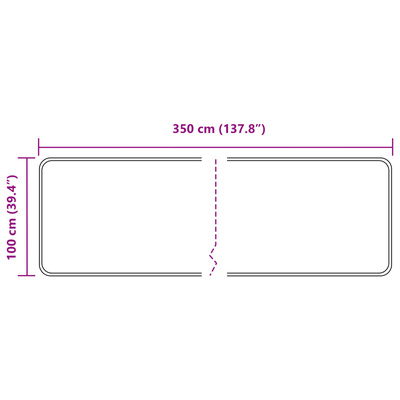 Chodnik dywanowy MARSA Szary 100 x 350 cm Poliester i PVC