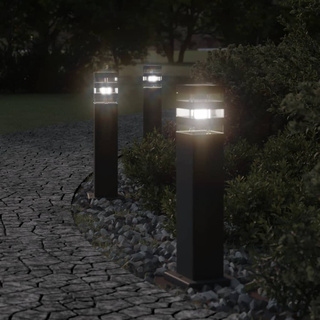 Zewnętrzna lampa stojąca, czarna, 50 cm, aluminium