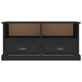 vidaXL Szafka pod TV, czarna, 93x35,5x45 cm, materiał drewnopochodny