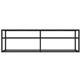 vidaXL Szafka pod TV, czarna, 140x40x40,5 cm, szkło hartowane