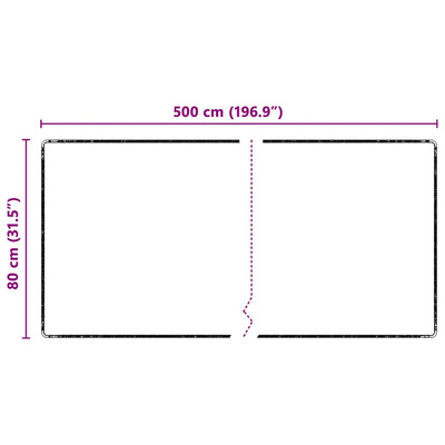 Chodnik dywanowy Czarny 80 x 500 cm 100% Poliester Tuft