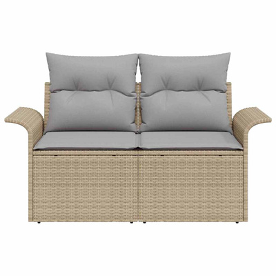 Sofa Ogrodowa z poduszką Beżowy 141 x 62 x 69cm polirattan