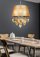 Lampa wisząca na łańcuchu szaro beżowa Elissa Candellux 33-04567