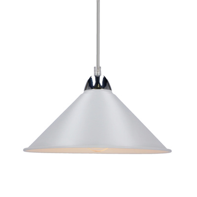 Avola Lampa Wisząca Chromowy 26 1X60W E27 Klosz Biały