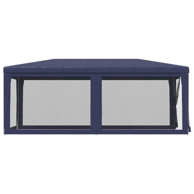 vidaXL Namiot imprezowy z 6 ścianami z siatki, niebieski, 3x6 m, HDPE