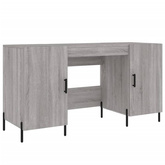 vidaXL Biurko, szary dąb sonoma, 140x50x75 cm, materiał drewnopochodny wariant 6