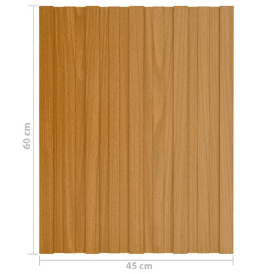 Panel dachowy 36 pcs naturalny 60 x 45 cm Stal galwanizowana