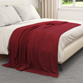 Koce narzutowe 24 pcs Bordeaux Czerwony 200 x 150 cm Polar