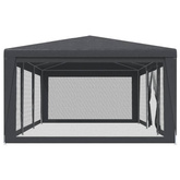 vidaXL Namiot imprezowy z 8 ścianami z siatki, antracyt, 9x4 m, HDPE