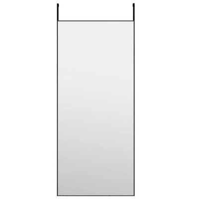 vidaXL Lustro na drzwi, czarne, 40x100 cm, szkło i aluminium