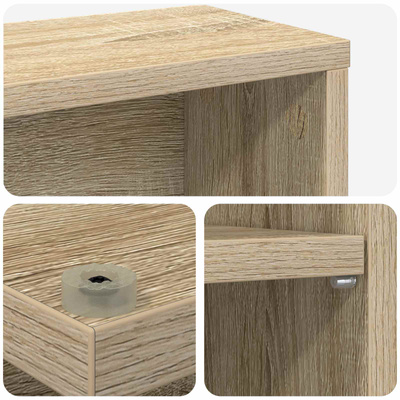 Kabinet na płyty CD 2 szt. dąb Sonoma 60 x 17 x 92 cm