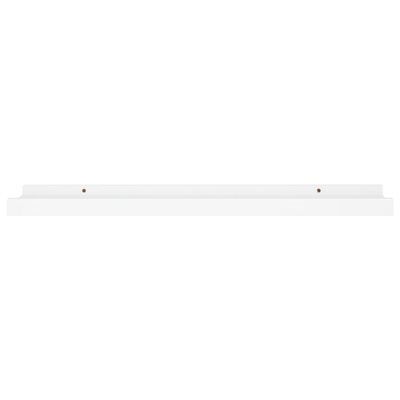 vidaXL Półki ścienne na zdjęcia, 2 szt., białe, 60x9x3 cm, MDF
