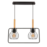 Franita lampa wisząca czarny 2x40W E27 klosz czarny