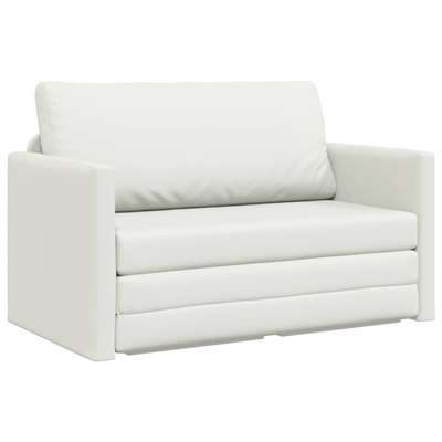 Sofa Bed Biały 124 x 71 x 78 cm Sztuczna skóra