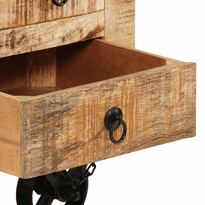 Stolik kawowy, chropowate drewno mango, 70 x 70 x 40 cm