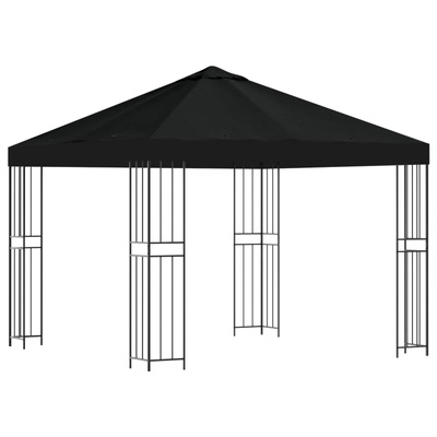 Altana 3 x 3 m Czarny Poliester i Stal 190 gsm