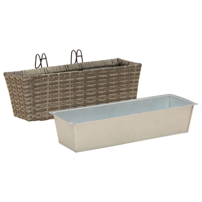 Balustrada 2 pcs 50 x 17 x 17 cm Metal