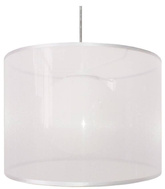 Lampa wisząca z abażurem Chicago biała pojedyncza do salonu