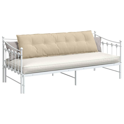 Poduszka na plecy Kremowy 180 x 50 cm Tkanina mikrofibrowa