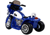 Motor na Akumulator Trójkołowy JT568 Policja Dla Dzieci LED Niebieski