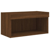 vidaXL Szafka pod TV, z LED, kolor brązowy dąb, 60x30x30 cm