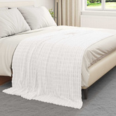 Koce narzutowe 6 pcs Biały 200 x 150 cm Polar