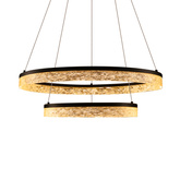 Lampa wisząca FROZI w stylu glamour – czarny klosz z kryształkami – nowoczesny żyrandol LED do luksusowego salonu