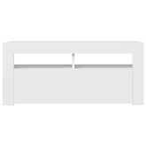 vidaXL Szafka pod TV z oświetleniem LED, biała, 90x35x40 cm