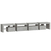 Szafka pod TV z oświetleniem LED, szarość betonu, 260x36,5x40cm vidaXL
