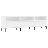vidaXL Szafka pod TV, biała, 150x30x44,5 cm, materiał drewnopochodny model standard