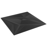 Panele ścienne 48 szt. 50 x 50 cm Czarna gwiazda Pianka XPS