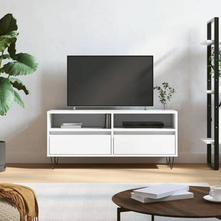 Szafka pod TV, biała, 100x34,5x44,5 cm, materiał drewnopochodny vidaXL