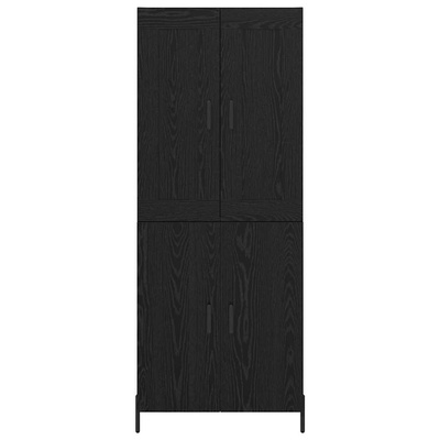 Highboard 2 szt. Czarny Dąb 69,5 x 34 x 180 cm