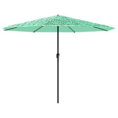 Parasol ogrodowy na stalowym słupku, zielony, 324x324x247 cm