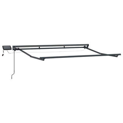 Ręczny ramowy zewnętrzny markizowy z LED Antracyt 3,5 x 2 m