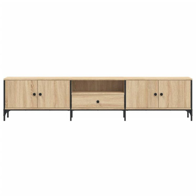 vidaXL Szafka pod TV, z szufladą, dąb sonoma, 200x25x44 cm