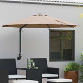Parasolka ogrodowa Ze LED Lights Ciemnoszary 248 x 248 x 148 cm
