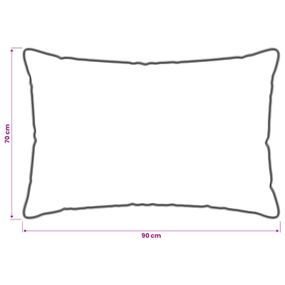 Poduszka 2 pcs Beżowy 70 x 90 cm Włókno Kapok